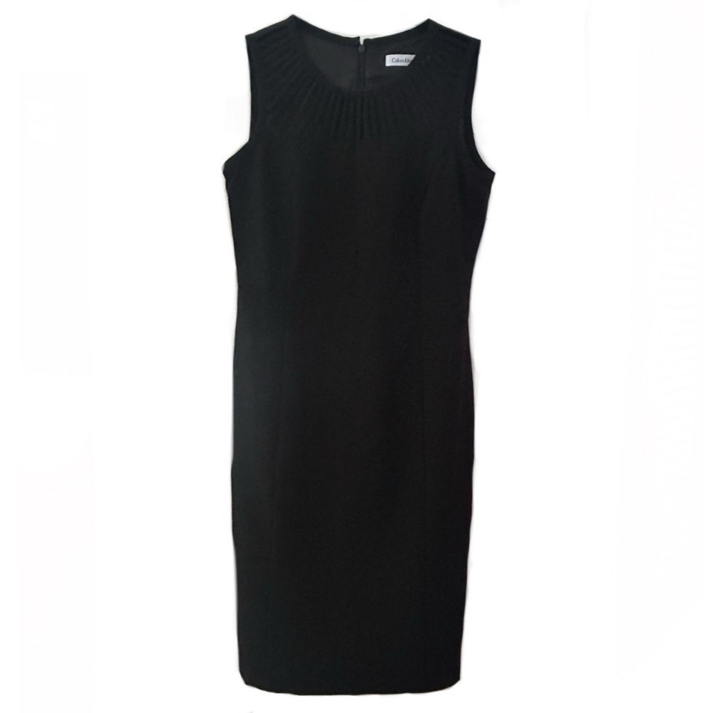 Calvin Klein Women's Black Sleeveless Cutouts Sheath Silhouette Cocktail Dress 4